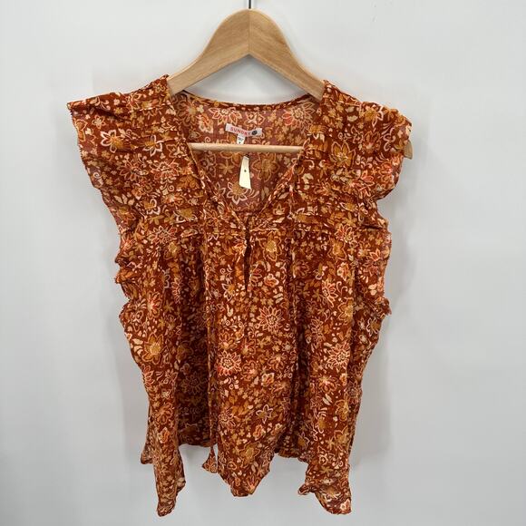 SUNDRY NWT Evereve Sienna Flutter Sleeve Blouse // 2 M - Picture 5 of 13